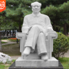 漢白玉石雕毛主席坐姿雕像鄧小平名人偉人半身胸像學(xué)校園人物雕塑
