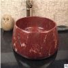 廠家供應(yīng)天然大理石渠首紅洗手盆 臺面洗手池 可定制生產(chǎn)