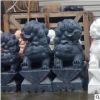 石雕小獅子白色大理石工藝品獅子25、30、40、50、60公分高