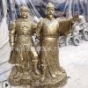 批發(fā)玻璃鋼仿銅人物雕塑戶外雕塑景觀 傳統(tǒng)文化人物雕塑景觀擺件