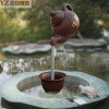 玻璃鋼樹脂水壺雕塑仿真創(chuàng)意茶莊懸空天壺園林大型茶壺流水?dāng)[件