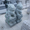 廠家直銷石雕獅子門口擺件石獅子中式大理石獅子雕塑酒店住宅擺件