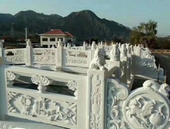 石雕花崗巖小獅子欄桿 戶外園林景區(qū)組合式石欄桿寺廟石欄桿護欄