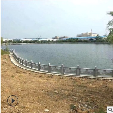 嘉祥廠家批發(fā)青石雕刻石雕欄板 庭院欄桿護欄 戶外公園河道欄板