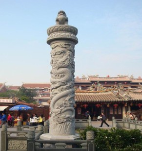 6米石龍柱華表浮雕盤龍柱寺廟廣場景區(qū)園林大型石柱子加工花崗巖