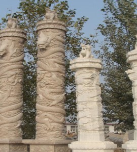 石龍柱浮雕盤龍柱華表花崗巖大型石柱子寺廟家祠景區(qū)廣場盤龍柱
