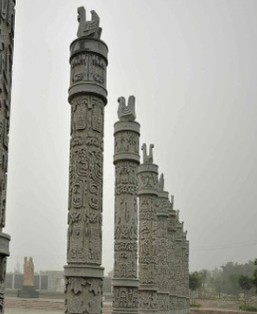 石雕文化柱花崗巖大型浮雕文化柱廣場景區(qū)園林古建浮雕文化柱加工