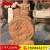 現(xiàn)貨直銷門口招財(cái)晚霞紅 成對批發(fā)仿古建筑門前精美石抱鼓
