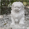 青石漢白玉庭院門口、招財石獅子雕刻工藝品 祠堂石獅子擺件
