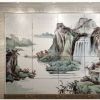 佛山背景墻廠家九尾狐石材供應(yīng)中式電視背景墻：KJ-ZS-002_楓丹白露