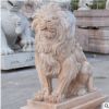 石雕石獅子一對(duì)看門鎮(zhèn)宅家用漢白玉大理石歐式獅子門口鎮(zhèn)宅擺件
