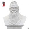 景觀雕塑 石雕名人像 漢白玉孔子頭像 仿真胸型 校園雕塑 可定制