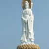 廠家直銷(xiāo) 漢白玉觀音像 觀音菩薩像廠家 南海觀音石雕像
