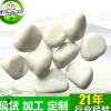 供應(yīng)批發(fā) 純白色機制白色園林鵝卵石 裝飾造景園林散置天然機磨石