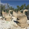 泰榮石雕噴泉天鵝雕塑噴水鴨子 水景銹石噴泉園林廣場擺件定制