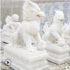 漢白玉麒麟戶外廣場動物雕塑擺件商場門口招財裝飾公園麒麟裝飾