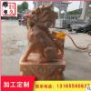 廠家直銷石雕晚霞紅麒麟 大理石麒麟神獸庭院門口擺件一對(duì)