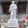 廠家加工定做漢白玉毛主席雕塑 八路軍石雕 八路軍雕像 紅軍雕像