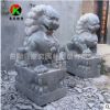 石雕獅子擺件庭院酒店看門口鎮(zhèn)宅辟邪青石獅子麒麟擺件
