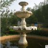 石雕噴泉 晚霞紅歐式噴水池海螺流水兩層流水噴泉公園假山噴泉