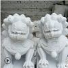 石雕石獅子看門鎮(zhèn)宅擺件小石獅子漢白玉墓地家用精雕石雕石獅