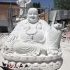 廠家直銷漢白玉石雕坐佛彌勒佛寺院廟宇戶外擺放支持定制