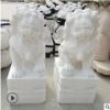 墓地小獅子批發(fā)漢白玉墓石獅子20 25 30 38 50公分陵園用石獅子