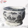 石雕花盆青石仿古花盆魚缸圓魚缸花盆 園林戶外擺件
