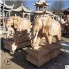 石雕晚霞紅大象漢白玉石雕大象庭院園林門口招財(cái)動(dòng)物石頭小象擺件