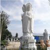 石雕觀音像佛像寺廟供奉擺件寺院大型漢白玉三面滴水觀音南海菩薩