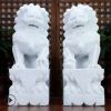 熱銷石雕鎮(zhèn)宅招財(cái)石獅子一對(duì) 漢白玉庭院門口招財(cái)石獅子雕刻擺件