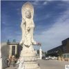 供應(yīng)大理石觀音像 漢白玉三面觀音 定做加工大型寺廟石雕觀音
