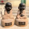 現(xiàn)貨石雕小沙彌青石仿古做舊六度小和尚擺件寺廟庭院禪意佛像裝飾
