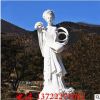 廠家定制漢白玉何仙姑大理石嫦娥奔月雕塑景區(qū)石材牡丹仙子雕像