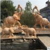 圣博雕塑專(zhuān)業(yè)定做純天然晚霞紅石雕大象鎮(zhèn)宅辟邪庭院裝飾擺件一對(duì)