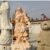 石雕關公晚霞紅 漢白玉關公寺廟佛像雕塑 關羽雕像加工定做