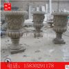 曲陽(yáng)石雕雕刻仿古漢白玉石頭家庭裝飾花盆公園旅游區(qū)石頭花缽批發(fā)