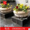 廠家銷(xiāo)售別墅景點(diǎn)石雕花盆 黃銹石花缽花盆 園林小品石雕花缽結(jié)實(shí)