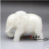 如意吉祥白玉大象擺件一對吸財(cái)象玉象白玉天然玉石工藝品精美