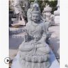 惠安石雕 文殊普賢菩薩 觀世音菩薩 漢白玉觀音寺廟廣場供奉佛像