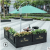 別墅戶外鐵藝景觀花箱售樓部長(zhǎng)方形花盆架隔斷大型園藝落地式花槽