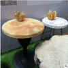 水泥藝術(shù)家具茶幾水泥灰金屬小戶型組合樣板房客廳咖啡桌小幾