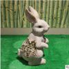 新款鵝卵石兔子擺件 仿石動(dòng)物 創(chuàng)意工藝品 別墅花園擺件YF-039