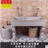 衛(wèi)生間石頭洗衣池陽(yáng)臺(tái)洗衣盆室外洗衣槽帶搓衣板臺(tái)盆一體精品水池
