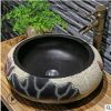 中式臺(tái)上盆洗手盆簡(jiǎn)約圓形洗漱臺(tái)盆家用衛(wèi)生間創(chuàng)意藝術(shù)洗臉盆面盆