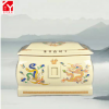 陶瓷骨灰壇雙蓋青花瓷器骨灰盒殯葬用品可插照片圓形壇子遷墳罐子